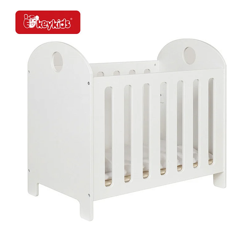 2026 Wholesale Kids Toy Furniture White Wooden Pretend Play Doll Bed for Daycare & Home W08E049B